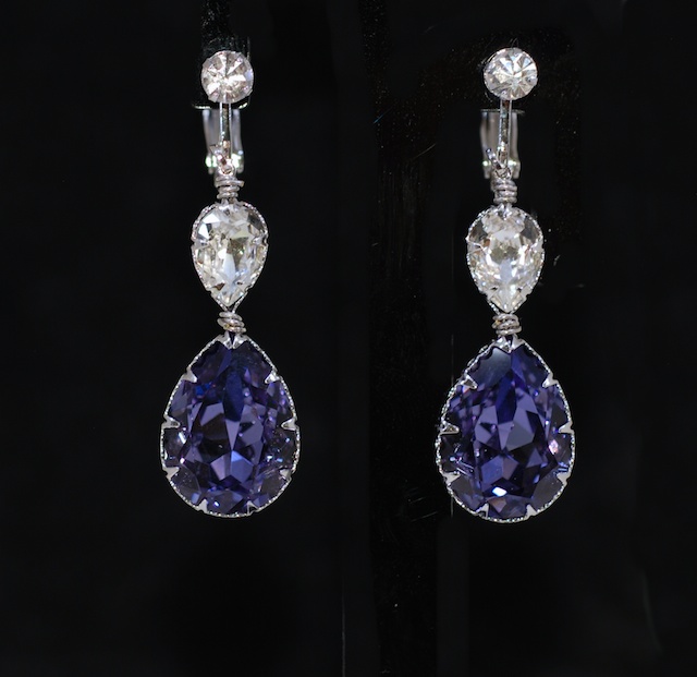 Crystal Clip On Screw Back Earring With 
